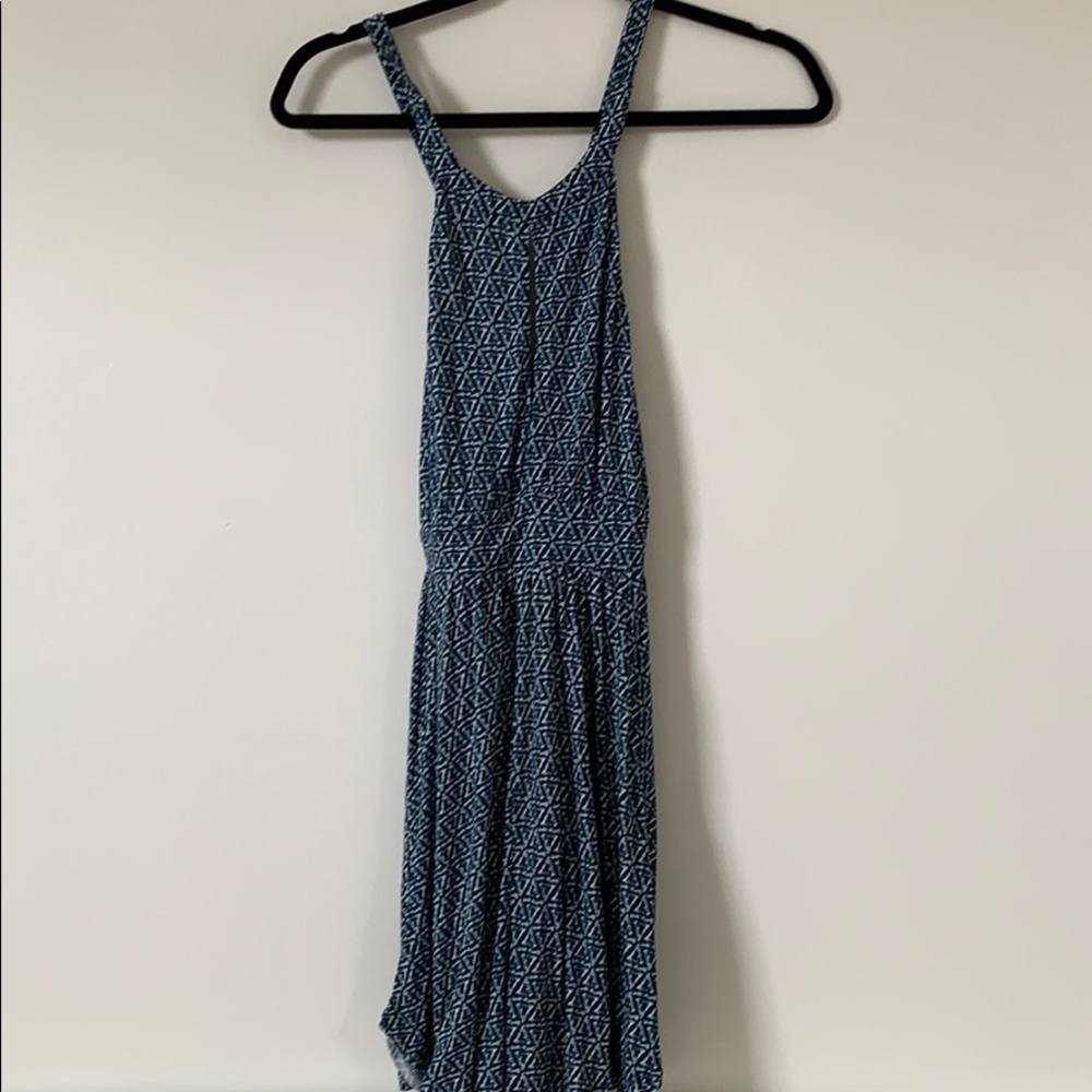 Romper with open back and chest slit